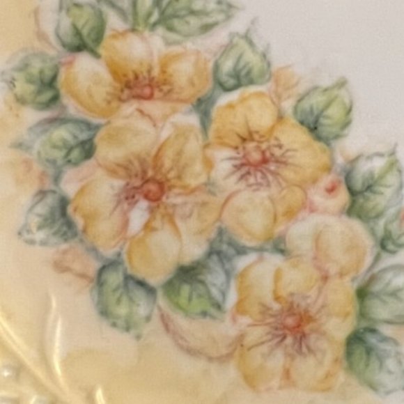 RARE! Vtg Set Charming Floral Snack Plates 4 Colors. Heart-achingly Sweet! 9.5" - Picture 14 of 16
